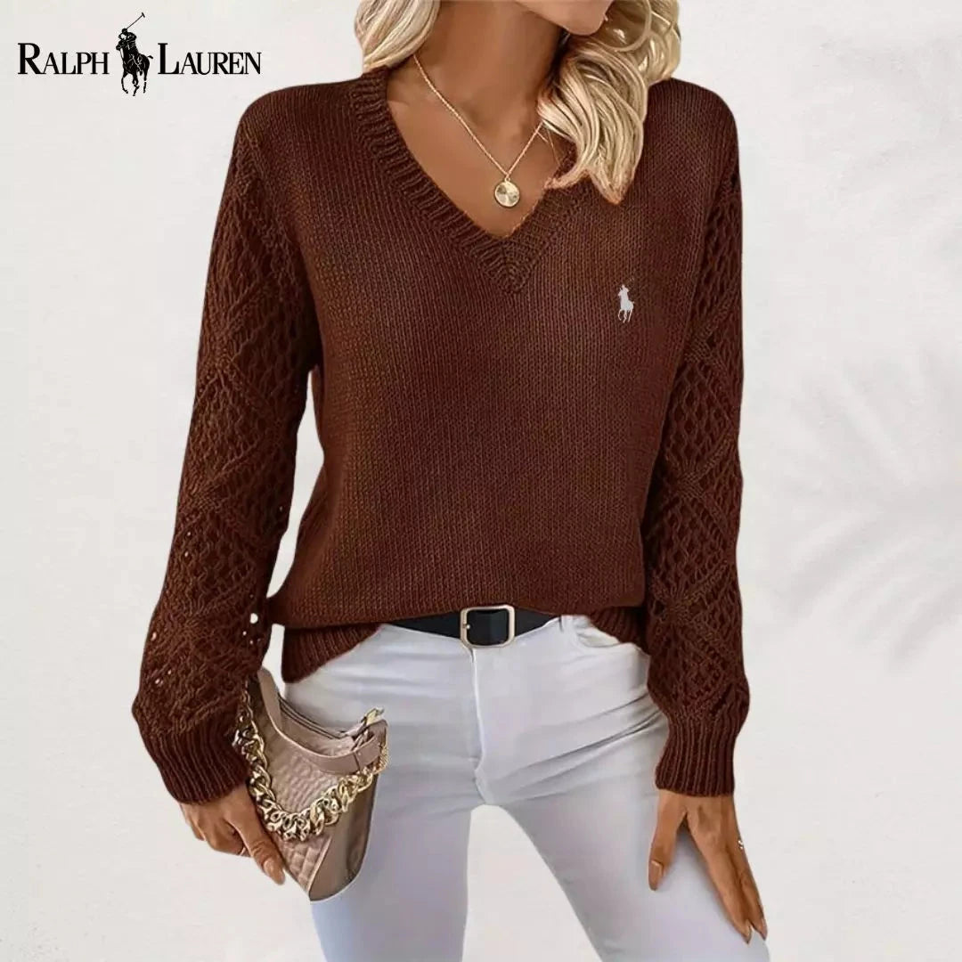R&L Velia Knit Sweater Gratti London Brown S