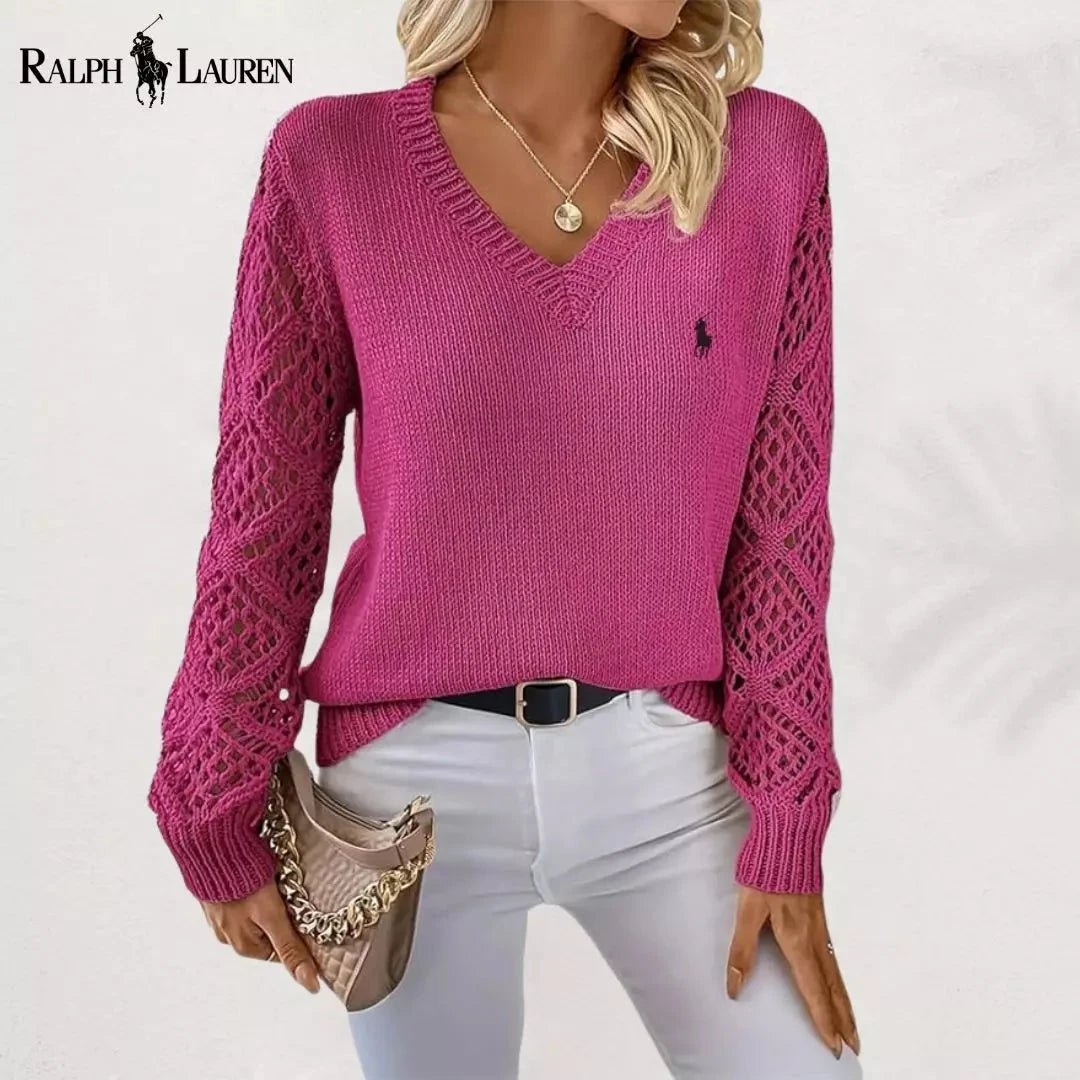 R&L Velia Knit Sweater Gratti London Pink S