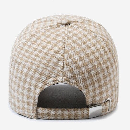 Herren Baseball Cap Hahnentrittmuster | Modische Vintage Kappe kariert braun [ Herrenkollektion - Caps - Accessoires ] 179 - Herren Baseball Cap Hahnentrittmuste Gratti Paris 