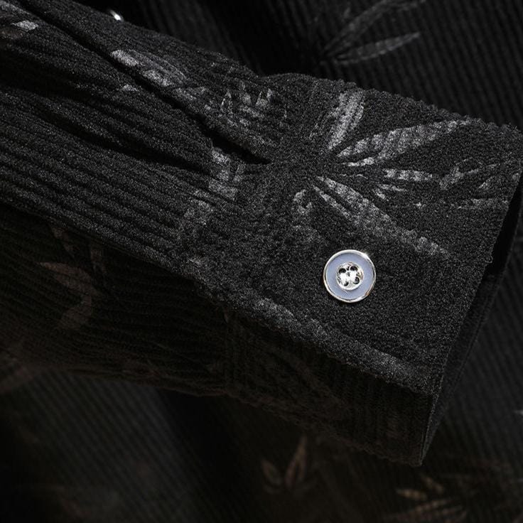Herren Cordjacke mit Muster | Lässiges Cordhemd als Übergangsjacke braun [ Herrenkollektion - Jacken - Langarmhemden ] 193 - Herren Cordjacke mit Muster Gratti Offiziell 