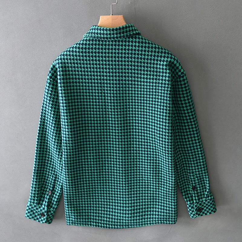 Herren Jacke Hahnentrittmuster | Rustikale Hemdjacke für den Herbst braun [ Herrenkollektion - Jacken - Langarmhemden ] 194 - Herren Jacke Hahnentrittmuster Gratti Offiziell 