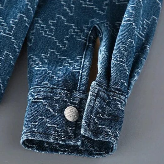 Herren Jeansjacke mit Fleecefutter | Warme Winter Denim Jacke [ Herrenkollektion - Jacken ] - Azure Fleece Fleecefutter Gratti Offiziell 