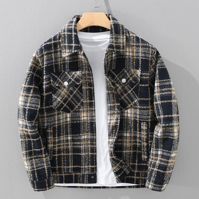 Herren Karojacke Vintage | Warme Flanelljacke mit Brusttaschen [ Herrenkollektion - Jacken - Langarmhemden ] 201 - Herren Karojacke Vintage Gratti Offiziell 