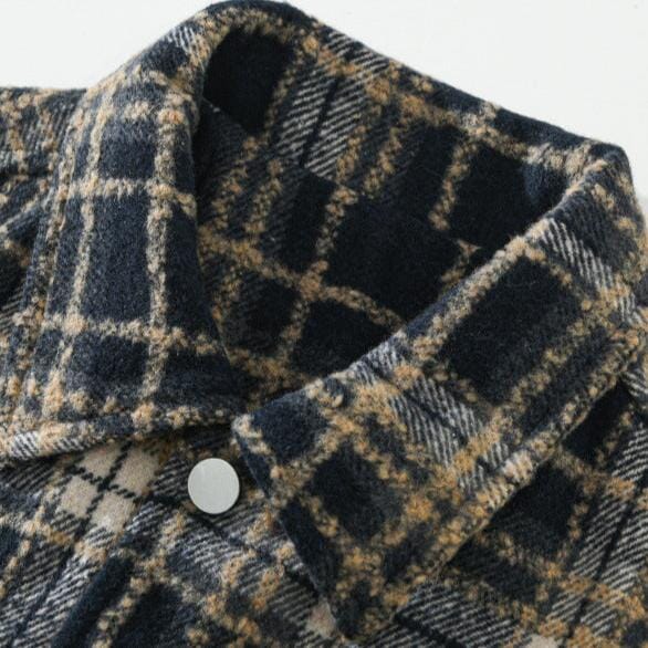 Herren Karojacke Vintage | Warme Flanelljacke mit Brusttaschen [ Herrenkollektion - Jacken - Langarmhemden ] 201 - Herren Karojacke Vintage Gratti Offiziell 