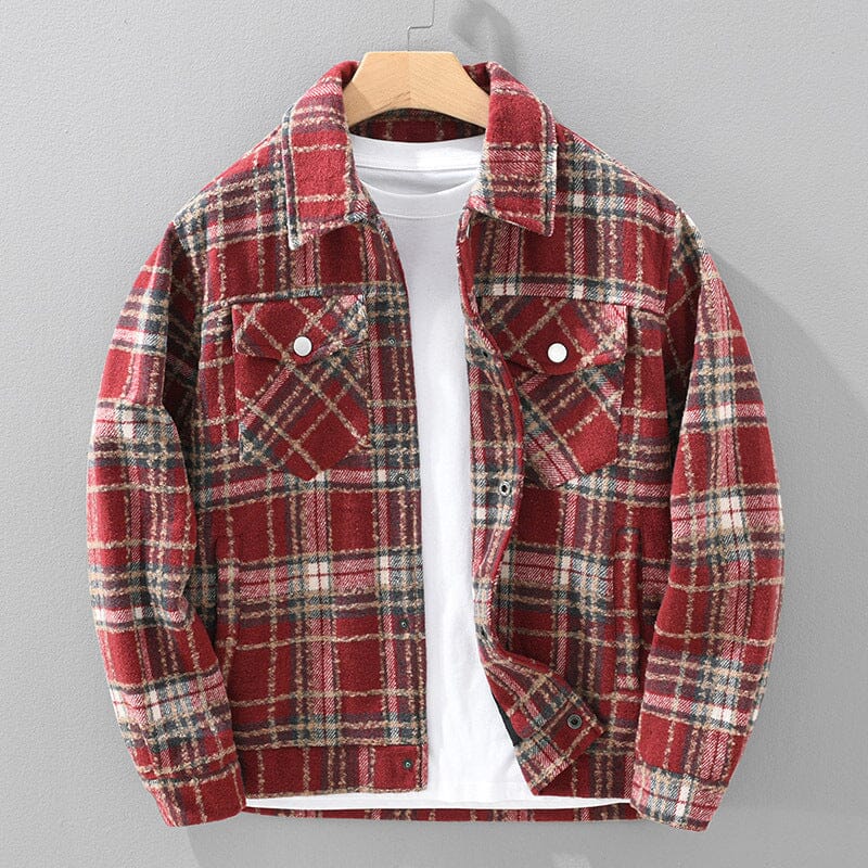 Herren Karojacke Vintage | Warme Flanelljacke mit Brusttaschen [ Herrenkollektion - Jacken - Langarmhemden ] 201 - Herren Karojacke Vintage Gratti Offiziell 