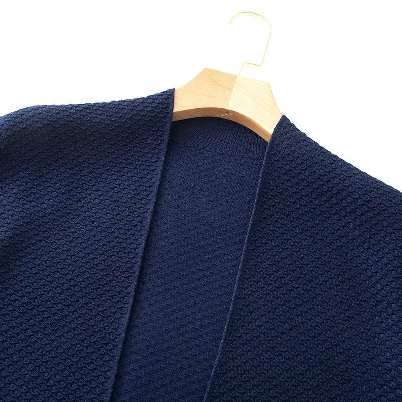 Herren Kaschmir-Cardigan offen | Feine Strickjacke mit Schalkragen beige [ Herrenkollektion - Jacken - Langarmhemden ] 209 - Herren Kaschmir-Cardigan offen Gratti Offiziell 