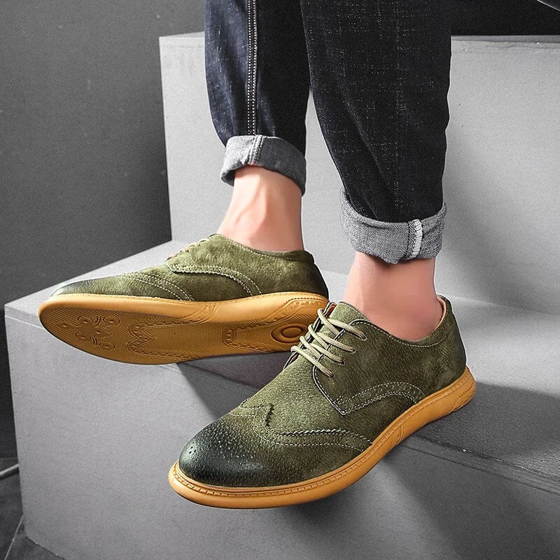 Herren Leder Sneaker Brogue | Elegante Casualschuhe schwarz [ Herrenkollektion - Schuhe - Elegante Schuhe ] 263 - Herren Leder Sneaker Brogue Gratti Offiziell 