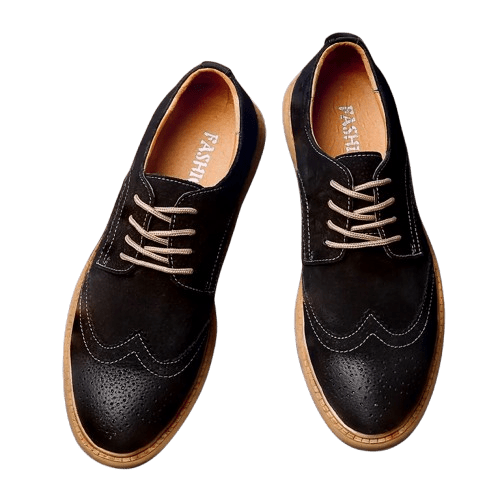 Herren Leder Sneaker Brogue | Elegante Casualschuhe schwarz [ Herrenkollektion - Schuhe - Elegante Schuhe ] 263 - Herren Leder Sneaker Brogue Gratti Offiziell 