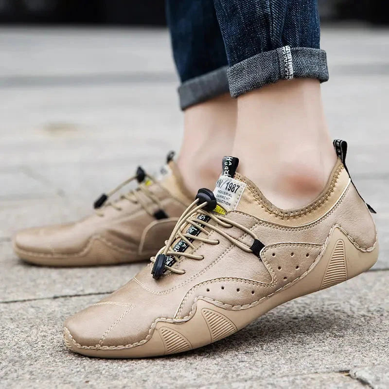 Herren Lederschuhe Casual | Robuste Freizeitschuhe braun [ Herrenkollektion - Schuhe - Elegante Schuhe ] 254 - Herren Lederschuhe Casual Gratti Offiziell 