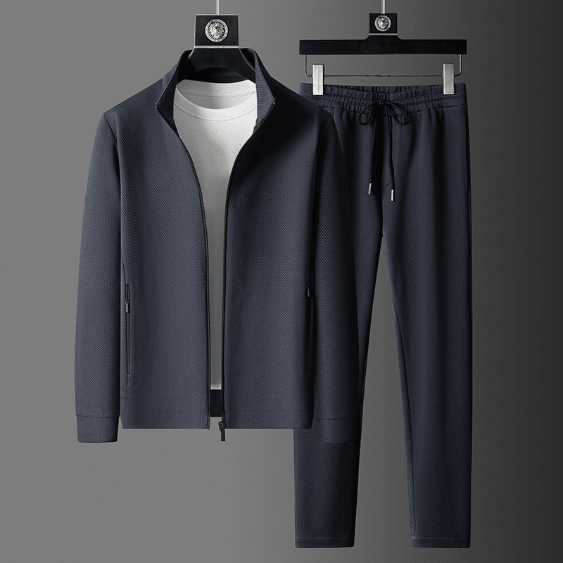 Herren Premium Trainingsanzug | Moderner Jogginganzug Slim Fit [ Herrenkollektion - Jacken] 44 - Herren Premium Trainingsanzug Gratti Paris Königliche Marineblau XS 