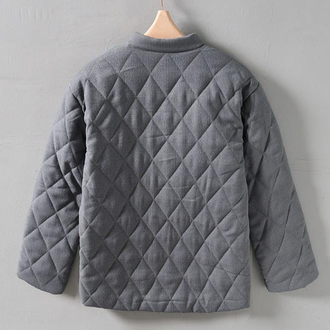 Herren Steppjacke Baumwolle | Lässige Jacke mit Stehkragen dunkelblau [ Herrenkollektion - Jacken - Langarmhemden ] 211 - Herren Steppjacke Baumwolle Gratti Offiziell 
