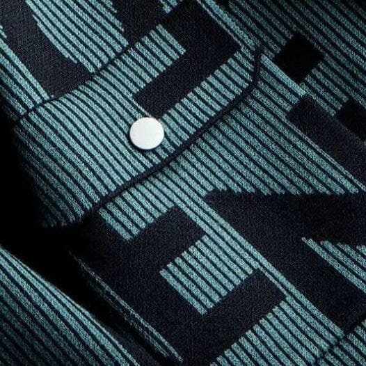 Herren Strickjacke mit Muster | Vintage Strickhemd mit Letter-Print [ Herrenkollektion - Jacken - Langarmhemden ] 196 - Herren Strickjacke mit Muster Gratti Offiziell 