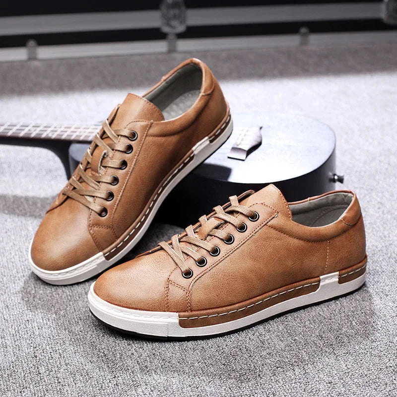 Herren Veloursleder Schuhe | Lässige Leder Sneaker braun [ Herrenkollektion - Schuhe - Turnschuhe ] 259 - Herren Veloursleder Schuhe Gratti Offiziell 