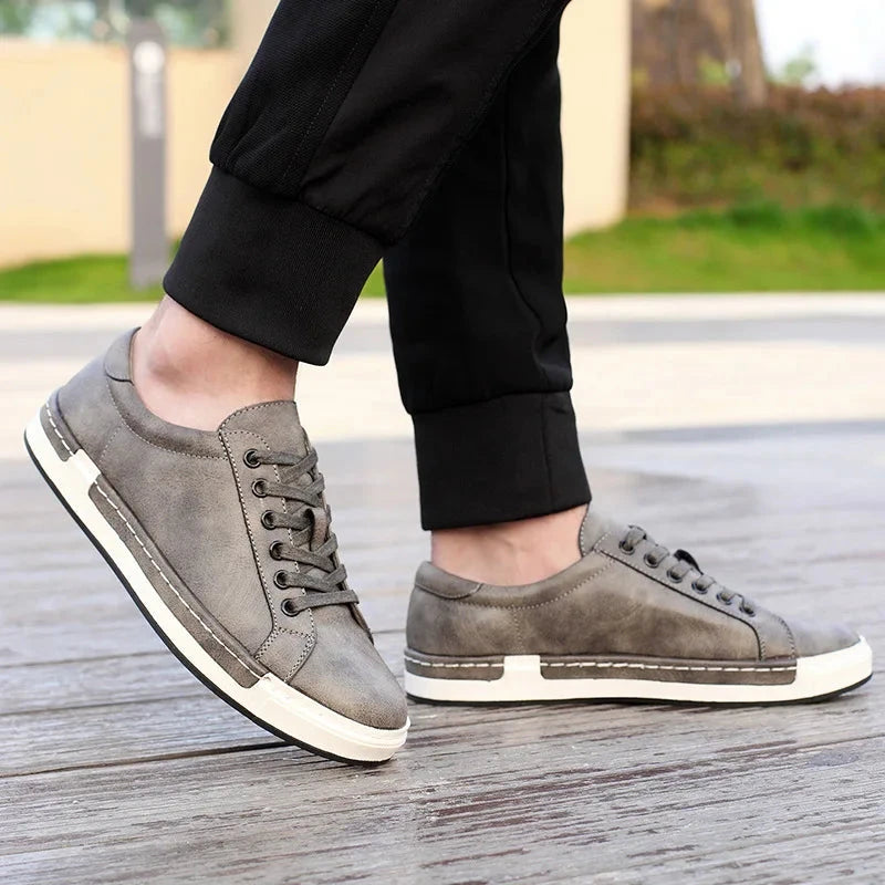 Herren Veloursleder Schuhe | Lässige Leder Sneaker braun [ Herrenkollektion - Schuhe - Turnschuhe ] 259 - Herren Veloursleder Schuhe Gratti Offiziell 