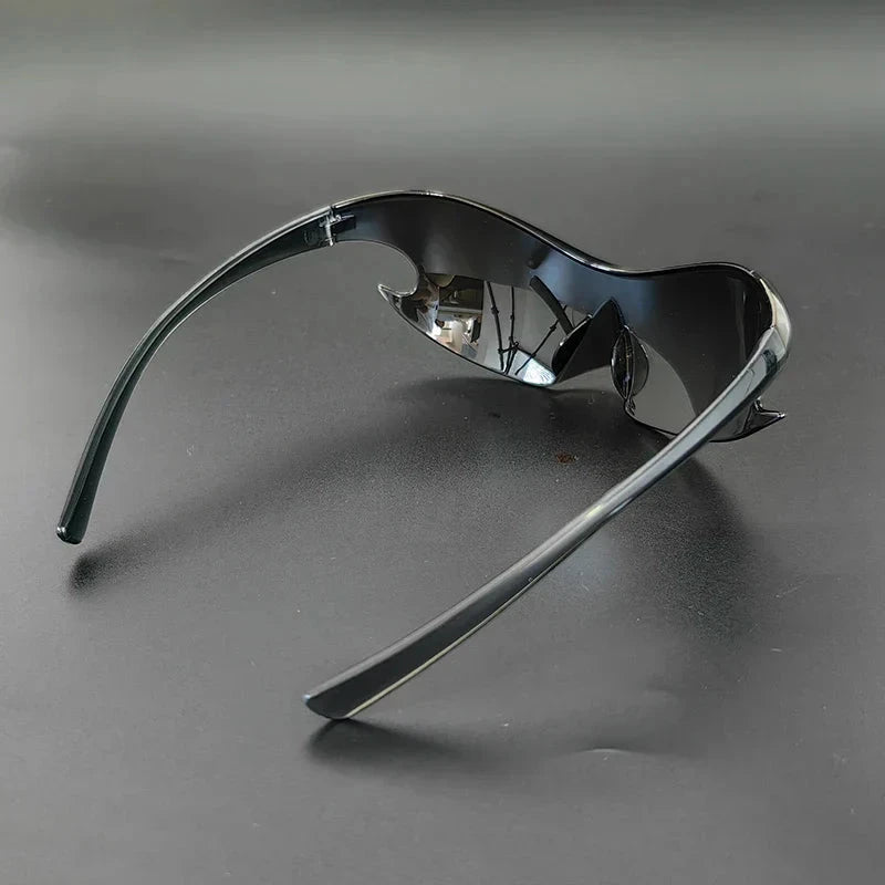 Herren Visierbrille verspiegelt | Futuristische Sport Sonnenbrille silber [ Herrenkollektion - Sonnenbrille - Freizeitbrille ] 243 - Herren Visierbrille verspiegelt Gratti Offiziell 